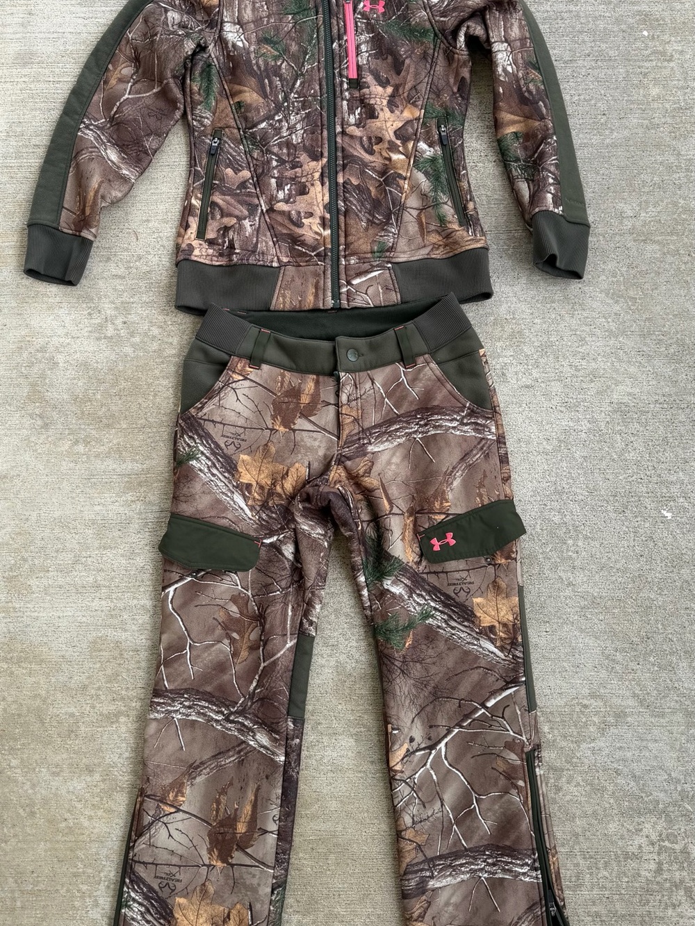 Under Armour Storm Women Set Of 2 Camo Real Tree Insulated Jacket & Pants Size S